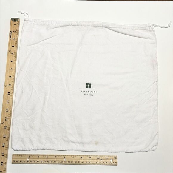 Kate Spade Dust Bag Travel Handbags Shoes Storage White Soft Cloth - Picture 2 of 2